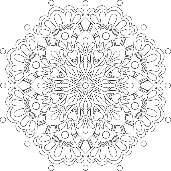 Figur Mandala zum Färben Doodles Skizze — Stockvektor