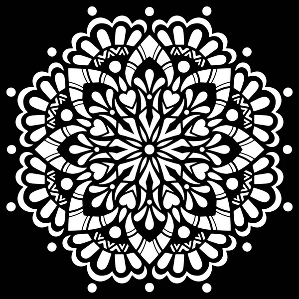 Desen Mandala beyaz şablon karalamalar kroki