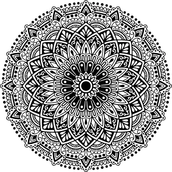 Mandala desen siyah beyaz karalamalar kroki