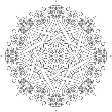 Mandala boyama kroki doodles rakam