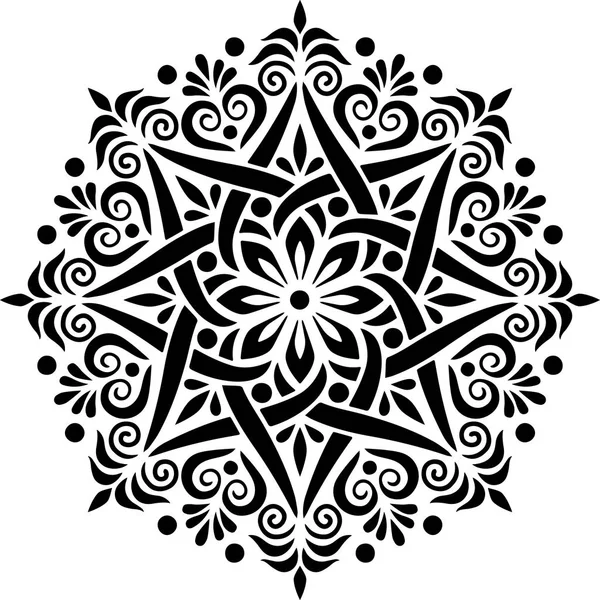 Mandala wzór wzornik Doodles szkic — Wektor stockowy