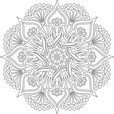 Mandala boyama kroki doodles rakam