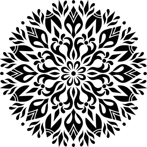Mandala-Muster Schablone Doodles Skizze — Stockvektor