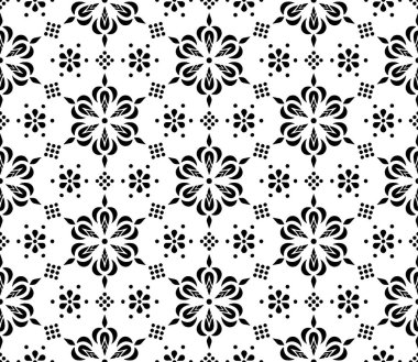 Soyut desen Dikişsiz siyah ve Whit Doodle Sketch