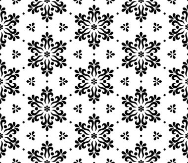 Soyut desen Dikişsiz siyah ve Whit Doodle Sketch