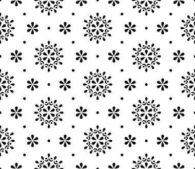 Soyut desen Dikişsiz siyah ve Whit Doodle Sketch