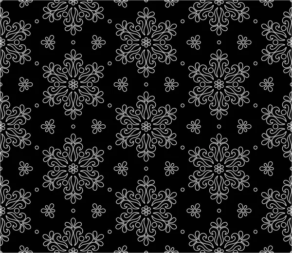 Modèle abstrait croquis sans couture noir et blanc doodle — Image vectorielle