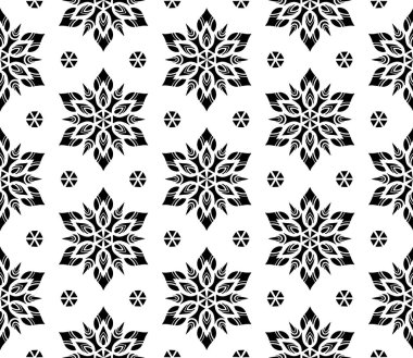 Soyut desen Dikişsiz siyah ve Whit Doodle Sketch