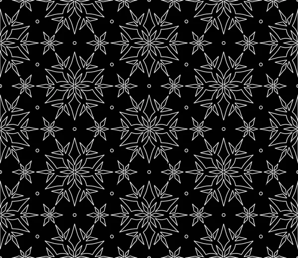 Patrón abstracto sin costuras negro y blanco garabato Bosquejo — Vector de stock