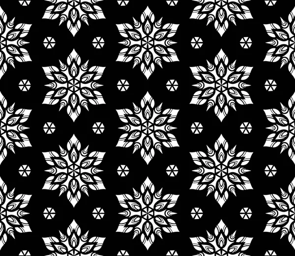 Patrón abstracto sin costuras negro y blanco garabato Bosquejo — Vector de stock