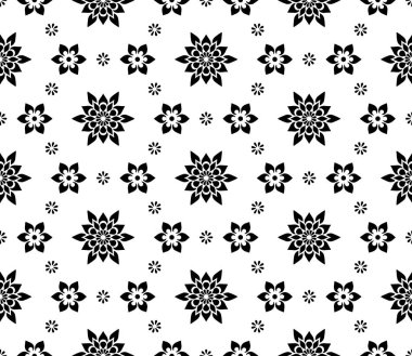 Soyut desen Dikişsiz siyah ve Whit Doodle Sketch