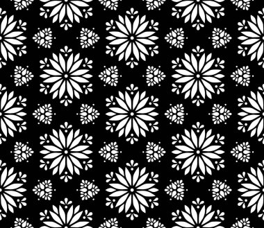 Soyut desen Dikişsiz siyah ve Whit Doodle Sketch