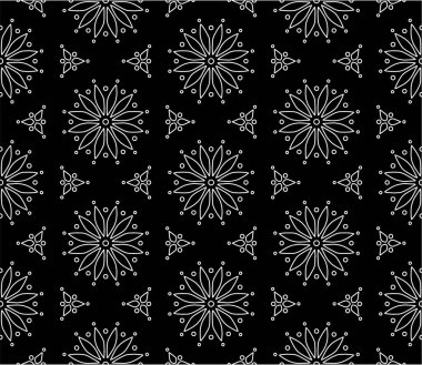 Soyut desen Dikişsiz siyah ve Whit Doodle Sketch