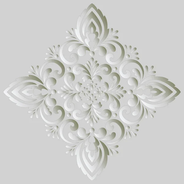 Mandala Motif Dégradé Blanc Bonne Humeur Idéal Pour Les Cartes — Image vectorielle