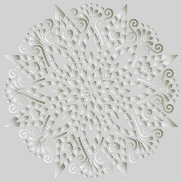 Patrón Mandala Gradiente Blanco Buen Humor Bueno Para Tarjetas Creativas — Vector de stock