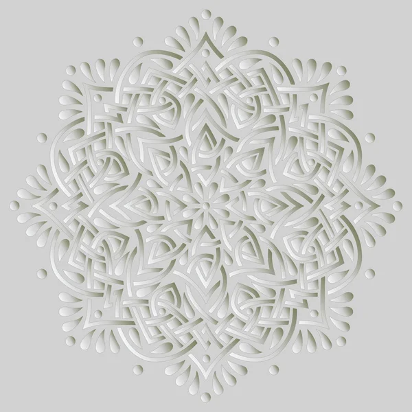 Patrón Mandala Gradiente Blanco Buen Humor Bueno Para Tarjetas Creativas — Vector de stock