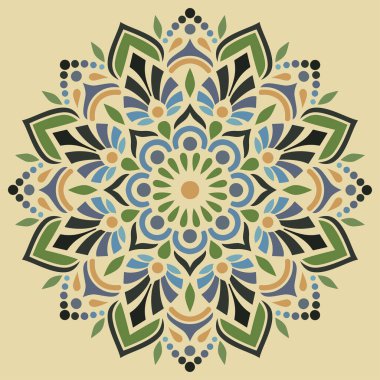 Mandala desenli Stencil karalamaları iyi bir ruh hali çizer. Yaratıcı ve tebrik kartları, posterler, afişler, afişler ve kapaklar için iyidir.