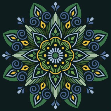 Mandala desenli Stencil karalamaları iyi bir ruh hali çizer. Yaratıcı ve tebrik kartları, posterler, afişler, afişler ve kapaklar için iyidir.