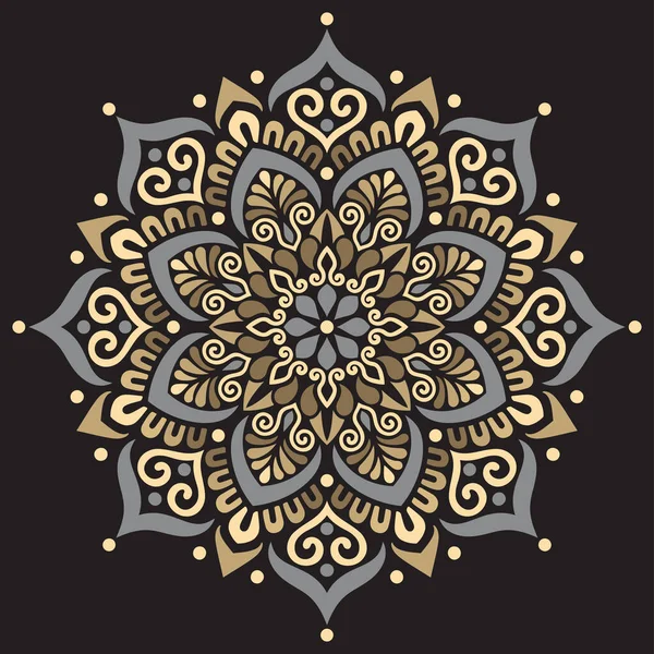 Mandala Patrón Color Stencil Garabatos Bosquejo Buen Humor Bueno Para — Archivo Imágenes Vectoriales