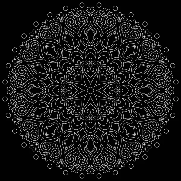 ขอบเขตส ขาว Mandala Doodles สเก อารมณ — ภาพเวกเตอร์สต็อก