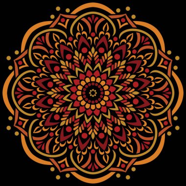 Mandala desenli Stencil karalamaları iyi bir ruh hali çizer. Yaratıcı ve tebrik kartları, posterler, afişler, afişler ve kapaklar için iyidir.