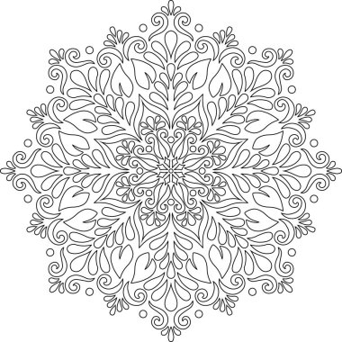 Renkli karalamalar için mandala iyi bir ruh hali çizmek