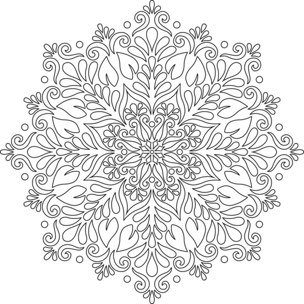 Σχήμα Mandala Για Χρωματισμό Doodles Σκίτσο Καλή Διάθεση — Διανυσματικό Αρχείο