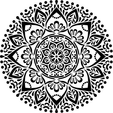 Mandala desen stencil karalamalar kroki iyi ruh hali
