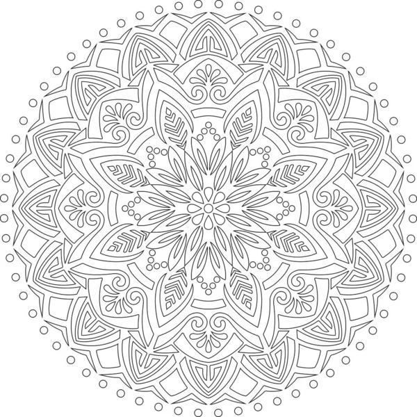 Figurka Mandala Pro Zbarvení Čmáranice Skica Dobrou Náladu — Stockový vektor