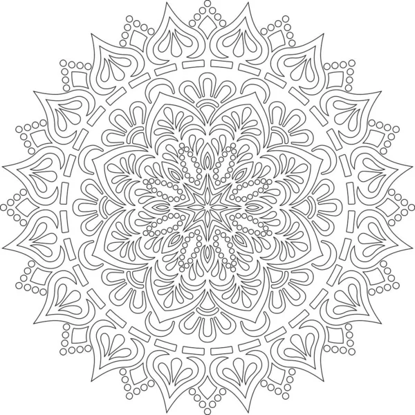 Figure Mandala Pour Colorier Les Griffes Croquis Bonne Humeur — Image vectorielle