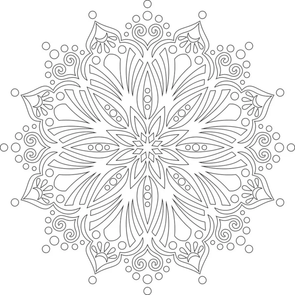 Figure Mandala Pour Colorier Les Griffes Croquis Bonne Humeur — Image vectorielle