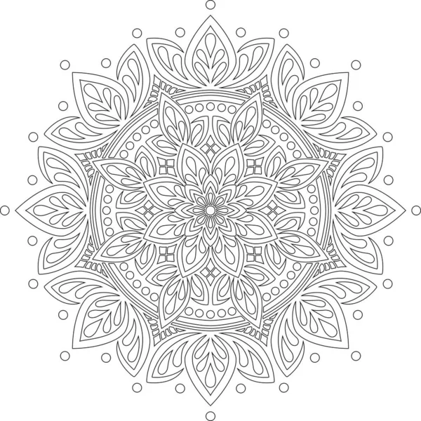 Figura Mandala Színező Firkák Vázlat Hangulat — Stock Vector