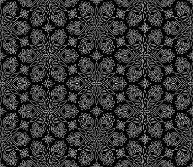 Soyut desenler, kusursuz siyah-beyaz karalama çizimi. Yaratıcı ve tebrik kartları, posterler, afişler, afişler ve kapaklar için iyidir..