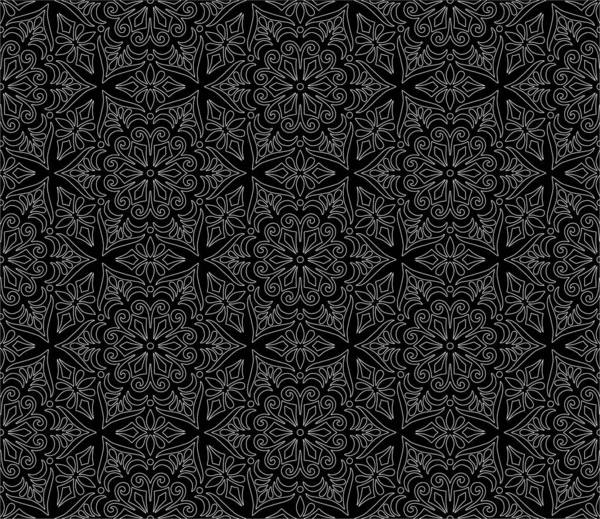Абстрактные Шаблоны Бесшовные Черно Белые Каракули Хорошо Подходит Творческих Поздравительных — стоковый вектор