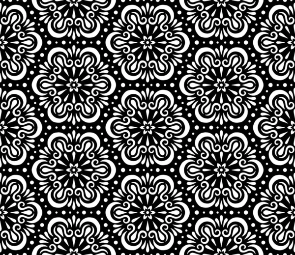 Abstract Patterns Seamless Black White Doodle Sketch Good Creative Greeting — Stock Vector