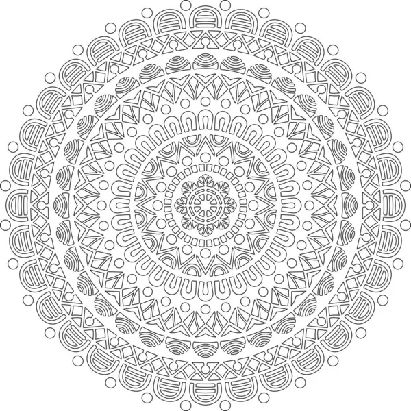 Figure Mandala Pour Colorier Les Griffes Croquis Bonne Humeur — Image vectorielle