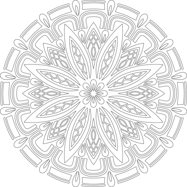Renkli karalamalar için mandala iyi bir ruh hali çizmek