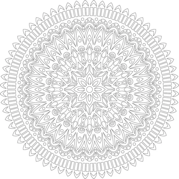 Gambar Mandala Untuk Mewarnai Corat Coret Suasana Hati Yang Baik - Stok Vektor