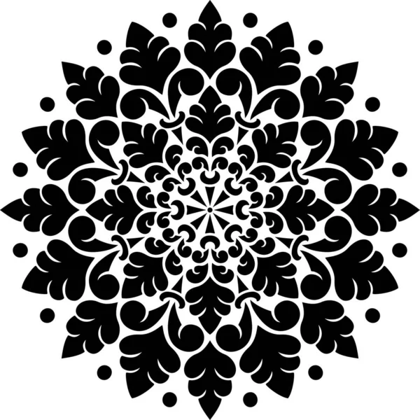 Patrón Mandala Stencil Garabatos Bosquejo Buen Humor — Vector de stock