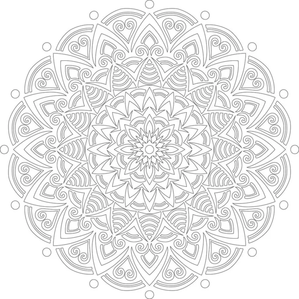 Figura Mandala Színező Firkák Vázlat Hangulat — Stock Vector