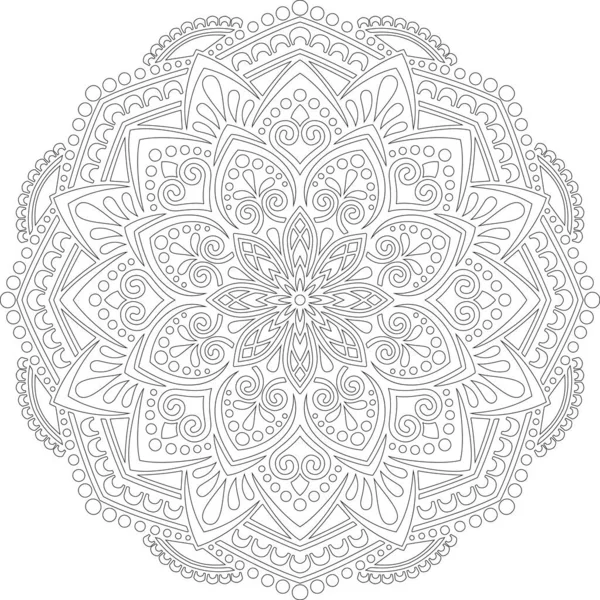 Renkli karalamalar için mandala iyi bir ruh hali çizmek