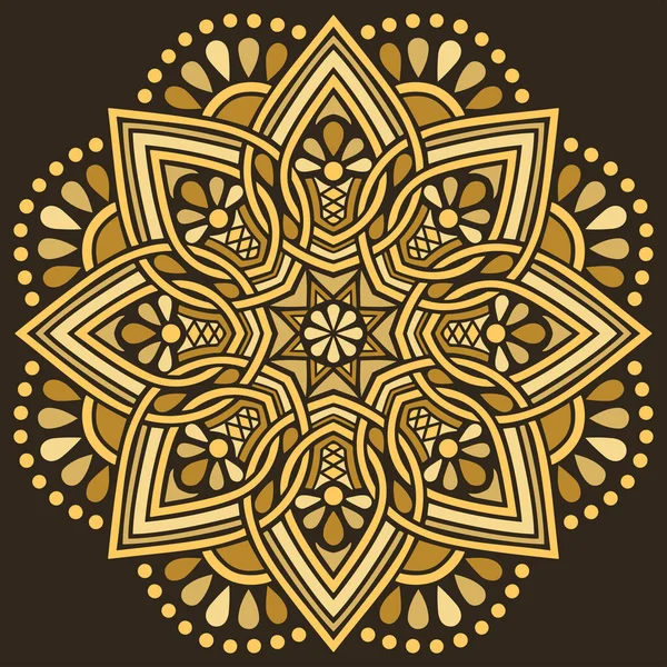 Mandala Patrón Color Stencil Garabatos Bosquejo Buen Humor Bueno Para — Archivo Imágenes Vectoriales