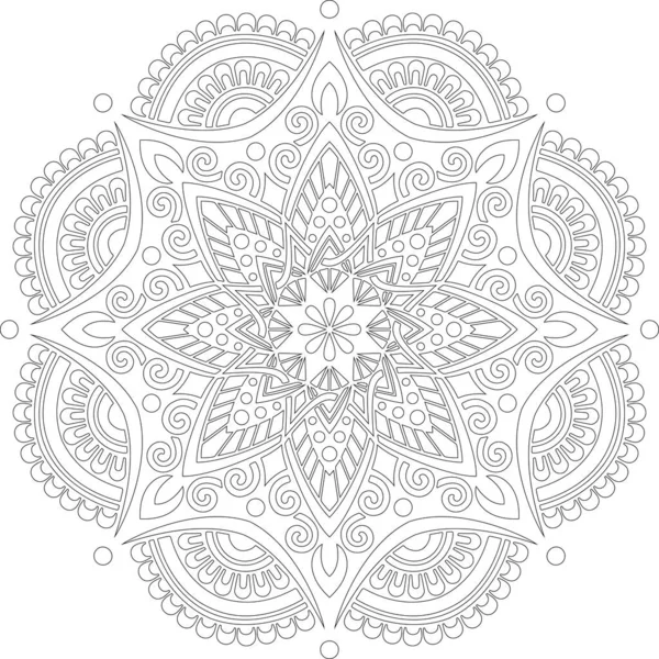 Renkli karalamalar için mandala iyi bir ruh hali çizmek