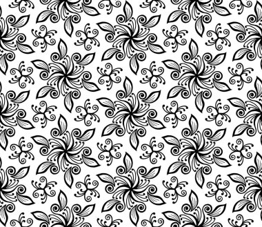 Soyut desenler, kusursuz siyah-beyaz karalama çizimi. Yaratıcı ve tebrik kartları, posterler, afişler, afişler ve kapaklar için iyidir.