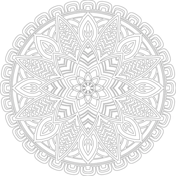 Figure Mandala Coloring Doodles Sketch Good Mood — Stock Vector