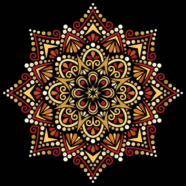 Mandala Patrón Color Stencil Garabatos Bosquejo Buen Humor Bueno Para — Archivo Imágenes Vectoriales