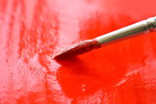 Art Brush Red Watercolor Paint — Stock Photo, Image