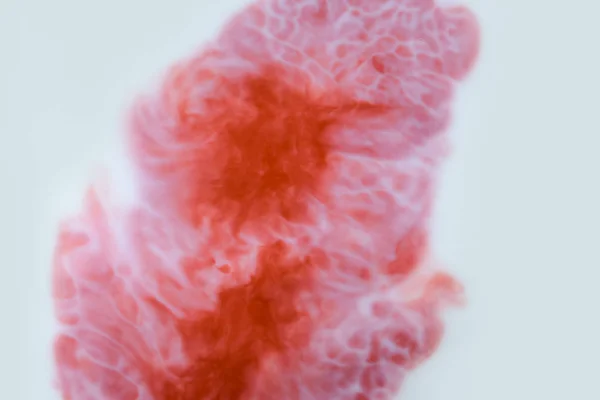 Aquarelle Abstraite Coulant Mélangeant Dans Texture Lait Rouge Blanc — Photo