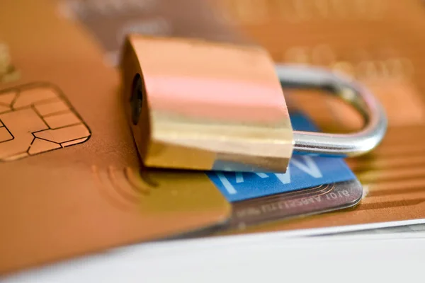 Concetto Sicurezza Dei Dati Della Carta Credito — Foto Stock