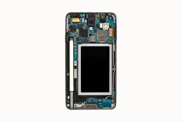 Demonte beyaz arka plan üzerinde izole kullanılan akıllı telefon (cep telefonu).